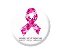 Noël Broche Dans Bijoux au cancer du sein Badge Ruban Bouton rond Épingles Pinback Broche Revers pour ruban Thème Fournitures Décorations contre le cancer du sein (Purple, 4. 4x4. 4x0. 3cm)