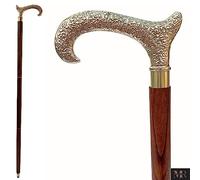 noël cadeau vente - Derby Canne Cane - SouvNear cannes et bâtons en bois naturel Marcher avec une poignée en forme de T en laiton - déclaration de mode de canne décoratif en bois