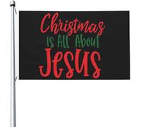 Noël, C'Est Avant Tout La Fête De Jésus. Drapeaux Double Face Drapeau De Jardin Imprimé Bannière Cour 90X150Cm Pour Anniversaires Accessoires Fêtes