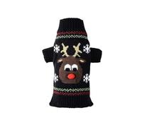 Noël Chien vêtements Classique Chiens Pull Costume tricoté Diamant Grille élan Motif col Haut Chaud pour Animaux de Compagnie Tricots Tenues Doux