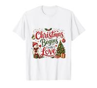 Noël Commence par l'amour Père Noël Joyeux Noël T-Shirt Graphique avec Valeur