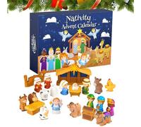 Noël Compte à rebours de l'Avent - Petite décoration de la maison 2025 - Histoire de Jésus Noël Compte à rebours Décorations | Pour tout-petits et Chambre Salon Salle de lise