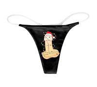 Noel Culotte Femme Microfibre - DrôLe Culotte pour Les Femmes Doux Stretchy Slip NoëL PèRe NoëL Slips Femme Motif PèRe NoëL Rouge DrôLe Sexy Chic Slips Casual FêTe Underwear Hipster