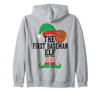 Noël de Baseball drôle : The First Baseman Elf Sweat à Capuche