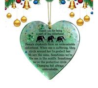Noël de fraternité : motif d'éléphant, souvenir symbolique qui commémore l'amitié et la famille, design de cœur vibrant qui améliore l'attrait festif | Idéal pour la décoration de Noël,