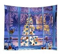 Noël Décoration Ménage Tenture Murale Arbre Couverture Noël Tapisserie Décoration Chambre 150x150cm G