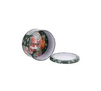 Noël Décoration Ronde Boîte Bonbons Biscuit Cadeau de Noël Ornement (Père Noël vert) Vert