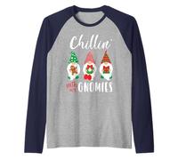 Noël drôle de Refroidissement avec Mes Gnomes Amis Manche Raglan
