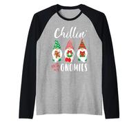 Noël drôle de Refroidissement avec Mes Gnomes Amis Manche Raglan