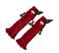 Noël Drôle Père Noël Chapeau Maintien à la Main Jambières Chaussettes Nouveautés Bottes Couverture Cuffs Cadeau de Vacances pour Femmes Festival Bateau Couvertures, rouge, taille unique