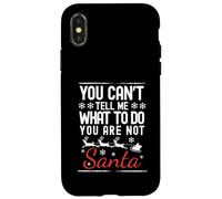 Noël drôle, tu ne Peux Pas me dire Quoi Faire si tu n'es Pas Le Père Noël Coque pour iPhone X/XS