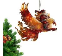 Noël du Père Noël en traîneau - Souvenir fantaisie décoratif plat 2D - Décoration de Père Noël en acrylique pour Noël | pour balcon, étagère, rebords de fenêtre, salon, chambre