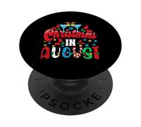 Noël en août Bonjour Vacances d'été à la Plage PopSockets PopGrip Adhésif