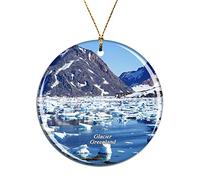 Noël en Céramique Glacier du Groenland Danemark Créatif Decoration Noel Sapin Élégant Ornement Céramique pour Salon Balcon Activités