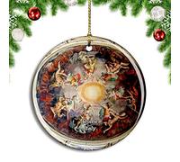 Noël en Céramique Italie Rome Musée du Vatican Peinture Au Plafond Fresque Rond Sapin De Noël Décorations Créatif Ornement Céramique pour Artisanat Vacances Famille