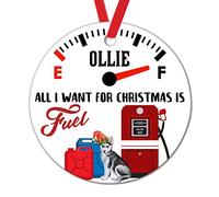 Noël en Céramique Tout Ce Que Je Veux, C'est Un Yorkshire Terrier. Rond Décoration Noel Élégant Céramique Ornement pour Activités Fenêtre Vacances