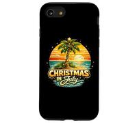 Noël en Juillet Palm Tree Coucher de Soleil Ocean Beach Vibes Coque pour iPhone SE (2020) / 7/8