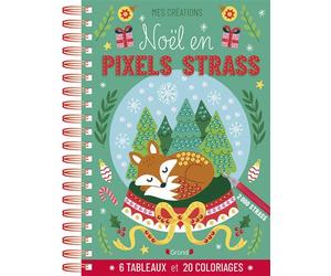 Noël en pixels strass - 6 tableaux a decorer - Carole Chevalier - Grund - Jeux livres objets