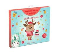 Mes jolies cartes scintillantes - Noël enchanté: avec 6 cartes illustrées et 6 planches de stickers pailletés