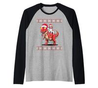 Noël English Springer Spaniel T-Rex Dinosaure Manche Raglan