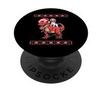 Noël English Springer Spaniel T-Rex Dinosaure PopSockets PopGrip Adhésif
