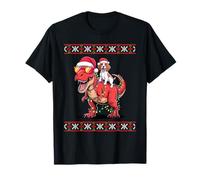 Noël English Springer Spaniel T-Rex Dinosaure T-Shirt