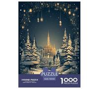 Noël enneigé Bonne Nouvelle année Puzzles 1000 Pièces Cadeau Unique Jeu Éduchatif Défi Jouet À De Qualité Supérieure Peinture Art pour Adultes Et Enfants 70x50cm/1000pcs