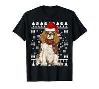 Noel Epagneul Cavalier De Roi Charles Ugly Christmas T-Shirt