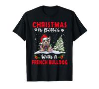 Noël est Meilleur avec Un Chiot de Noël Bouledogue français T-Shirt Graphique avec Valeur