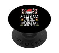 Noël étant lié à Moi, drôle de Noël, Famille, Femmes, Hommes PopSockets PopGrip Adhésif