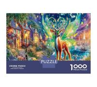 Noël Fawn 1000 Pièces Amateurs De PuzzlesCerf Cosmic pour Adultes De Jeu pour Adultes Parfaitpourla Détente Paysagedes QuatreSaisons 38x26cm/1000pcs