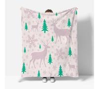 Noël Flanelle Couverture Polaire 3D Cerf Sapin De Noël Impression Plaid Jeté de Canapé Fluffy Chaude Microfibre Couverture de literie 1 Personne Garçon Fille 130x150cm R211