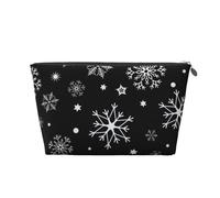 Noël Flocon de Neige Noir Hiver, Trousse de Toilette Trousse de Maquillage Sac à cosmétiques Trousse de Toilette de Voyage Portable