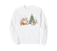 Noël forêt créatures Nature extérieur enneigé Hiver Sweatshirt