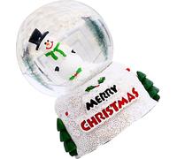 Noël gl��issant Boule de cristal English Glass Desktop Ornments EVE Enfants Cadeau Bonhomme de neige petit