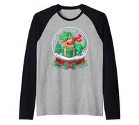 Noël Globe à Neige T-Rex Dinosaure X-Mas Tyrannosaurus Rex Manche Raglan