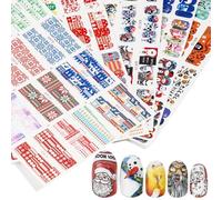 Noël Halloween Ongle Autocollant Transfert D'eau Auto-Adhésif Bricolage Nail Art Décoration Autocollant Noël Manucure Décoration