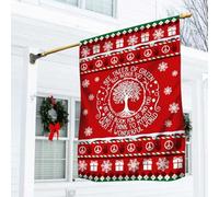 Noël Hippie Je Vois Des Arbres Verts Drapeau De Jardin Coupe-Vent Et Étancheune Jardin Signe Durable Drapeau De Décoration Décoration Pour Porche Maison Extérieure M