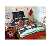 Noël Housse de Couette Ensembles Literie Enfants Santa Renne - Junior Simple