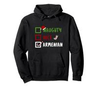 Noël Humoristique Naughty Nice Armenian Arménie Arménien Sweat à Capuche