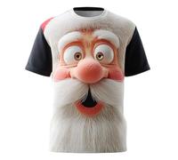 Noel Imprimé T-Shirt Homme Femme Grande Taille Manches Courtes 3D Le PèRe NoëL Imprimé Tee Shirt Pas Cher Mode Ado Tops NoëL Blouse