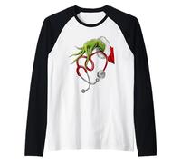 Noël Infirmière Main Verte Stéthoscope Humour Manche Raglan