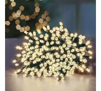 Noël Lumières Blanc Chaud 200 Multi-Action Supabrights LED sur Vert Câble