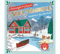 Noël magique autour du monde - Coloriages de l'Avent - Vero Illustrates - Nathan - broché - Livre-jeu