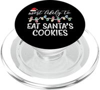 Noël : Mangez Probablement des Biscuits du Père Noël Assortis aux Enfants PopSockets PopGrip pour MagSafe