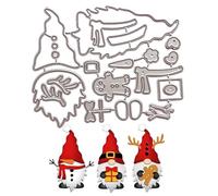 Noël Matrice de Découpe Scrapbooking en Métal Dies de Découpe Scrapbooking Gnome de Noël Pochoirs de Découpe Cutting Dies Matrices de Découpe DIY pour Papier Carte Craft Album Photo