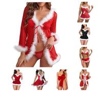 NoëL MèRe DéGuisement Femme Christmas Costume Adulte Lingerie Sexy Tenue Lingerie Femme NoëL Seduction,Lingerie Sexy Hot Chaude MèRe NoëL, Femmes Charmant Costume Noël