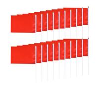 Noël Mini Drapeau Fête Rouge Polyester 100 Pcs | Bannière de Parti, Agitant un Drapeau à Main, Décoratif Accent, Events Parades