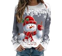 Noel Mochi Noël Jacquard Sweat À Capuche Christmas Tenue Femme Shirt Manches Longues Pull De Noël pour Femmes Plaid La Fête Personnalisé Jump