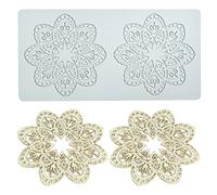 Noël Moule en silicone creux en forme de Gros flocons de neige, tapis dentelle 3D pour décoration de cupcakes, sucre, loisirs créatifs, desserts, Gastronomie